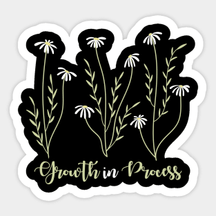 Boho Floral Growth in process Sticker